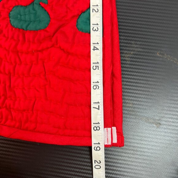 Vintage Quilted Christmas Tree Skirt Red Green Lorenzun Merchandise Philippines - Picture 7 of 9